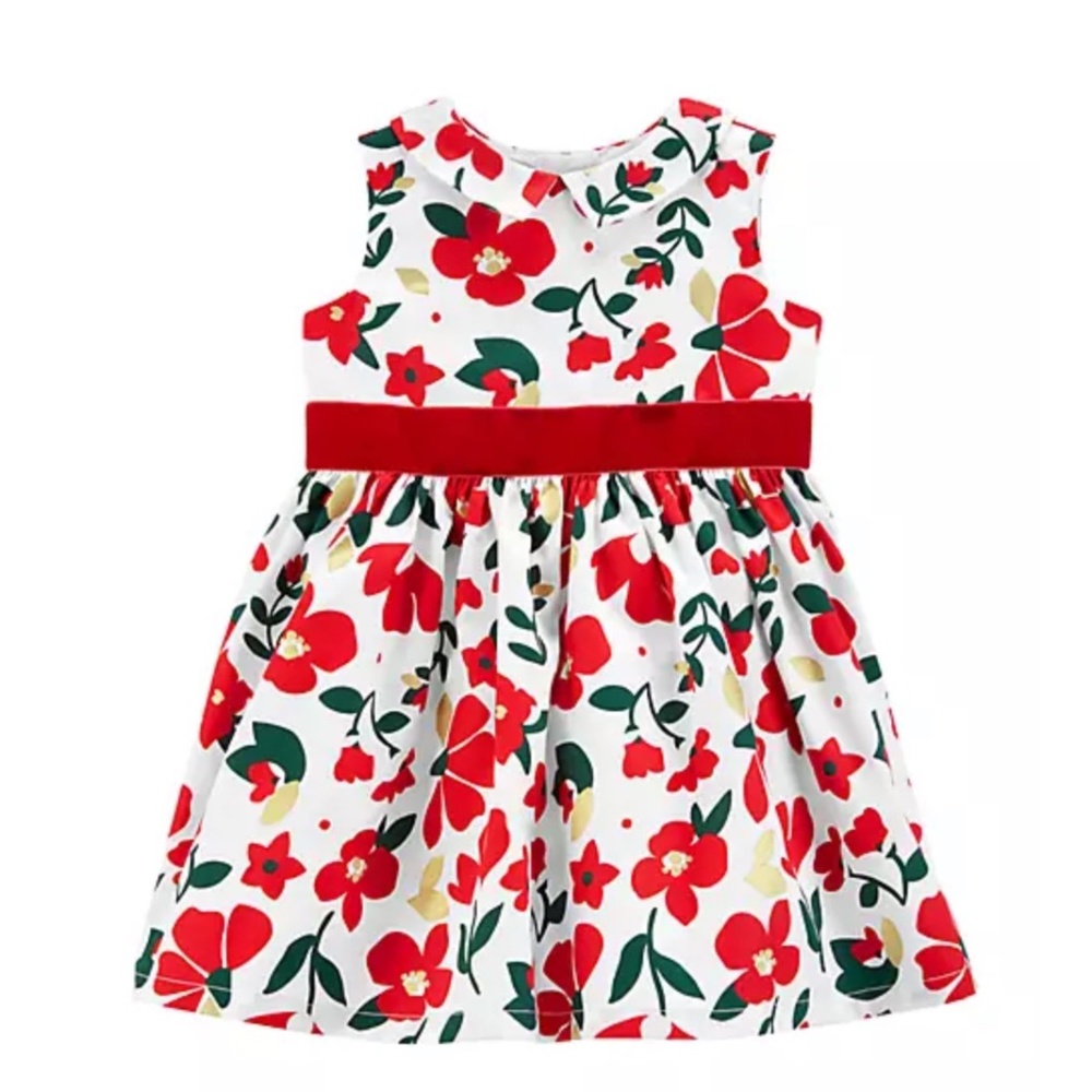 Carter's Floral Sateen Dress NWT